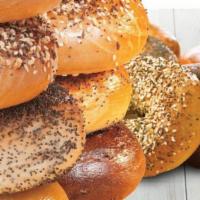 -Dozen Bagels. · Includes 4 Plain, 4 Everything, 3 Cinnamon Raisin and 2 Whole Wheat Bagels. We will substitu...