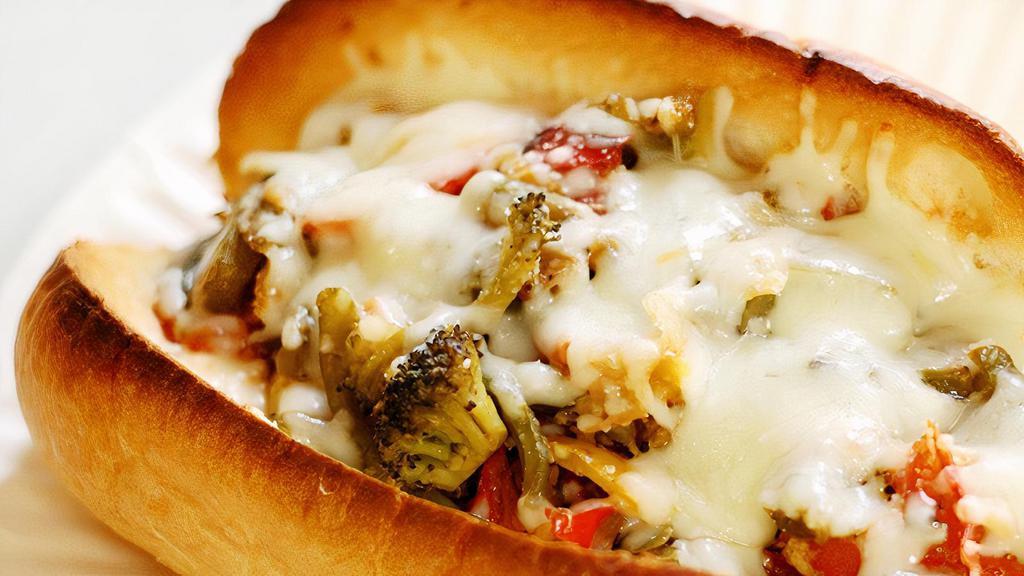 8 Oz. Pizza Steak · Grilled onions, pizza sauce and mozzarella cheese. No mayo.