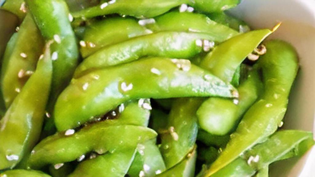 Edamame · Japanese steamed or pan-seared soybean.