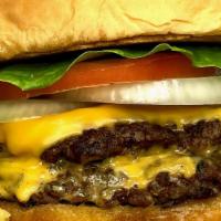 Smash Burger · Two slices of melted American cheese between two Angus beef patties cooked- to- order,
sandw...