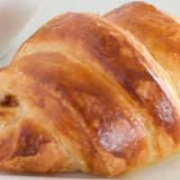 Croissant/Plain · Our croissants are made in France, shipped frozen and baked fresh on-site.  Flaky and delici...