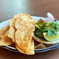 Guacamole · Fresh avocado with jalapeño, onion, cilantro and lime served with thick corn masa chips. *ve...