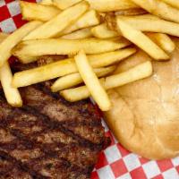 Green Horn Burger · 1/4 lb. hamburger. Served with a side of hand-cut fries. Add cheese for $0.60.