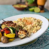 Kid'S Chicken Kebab Meal · Served with couscous salad and grilled veggies.