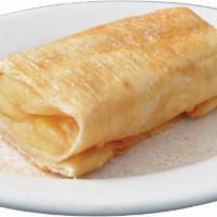 Apple Burrito · A deep-fried flour tortilla filled with apple pie filling and sprinkled with cinnamon sugar ...