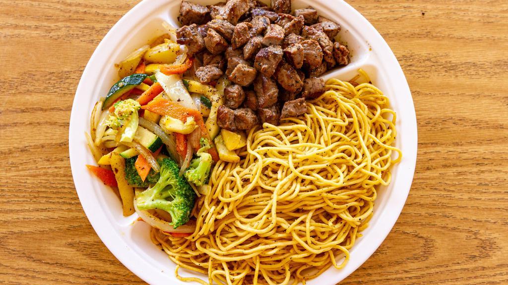 Steak · Japanese-style noodles cooked with vegetables. served with noodles and vegetables.