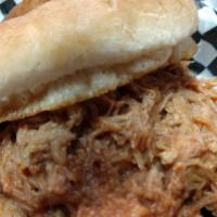 Bbq Sandwich · Our original homemade recipe. Vinegar, mustard, tomato or special blend. Pulled smoked pork ...