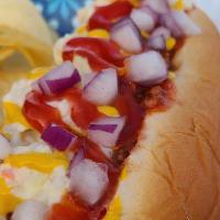 Southern All The Way (1) · Mustard, ketchup, chili, slaw and onions. 
It’s got everything but the Daisy Dukes, Uncle Je...