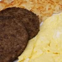 Kostas Classic Breakfast · Two eggs any style, with your choice of side, breakfast meat, and toast.