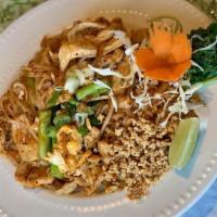 Pad Thai · Thai rice noodles,egg,bean sprout and green onion stir fried in a sweet and sour tamarind sa...