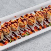 Matthews (8Pcs) · shrimp tempura, spicy tuna
top: spicy crab meat

These items are served raw or undercooked
C...