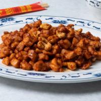 Chicken With Cashew Nuts · Diced chicken cashew nuts (no vegetables).