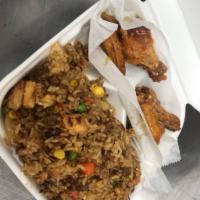 Chicken Fried Rice · Comes with fried rice and med size drink.