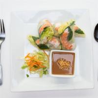 Fresh Spring Roll Shrimp Or Vegetable (2) · please choose  Shrimp or Vegetable come with peanut sauce.  need gluten free sauce please le...