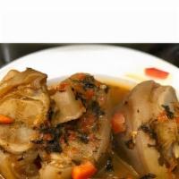 Cow Feet Soup · Our cow feet comes with fufu or by itself.