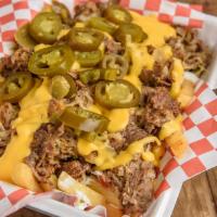 Philly Loaded Fries · philly, cheese ,ranch and jalapeno