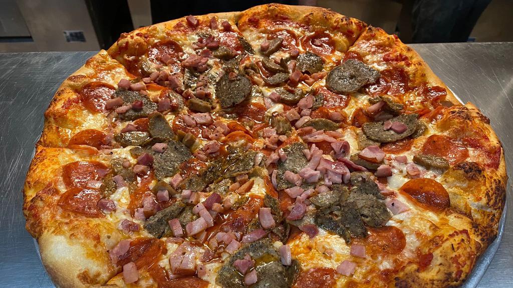 Meat Lovers Pizza · Pepperoni, Italian sausage, meatball, ham and ground beef