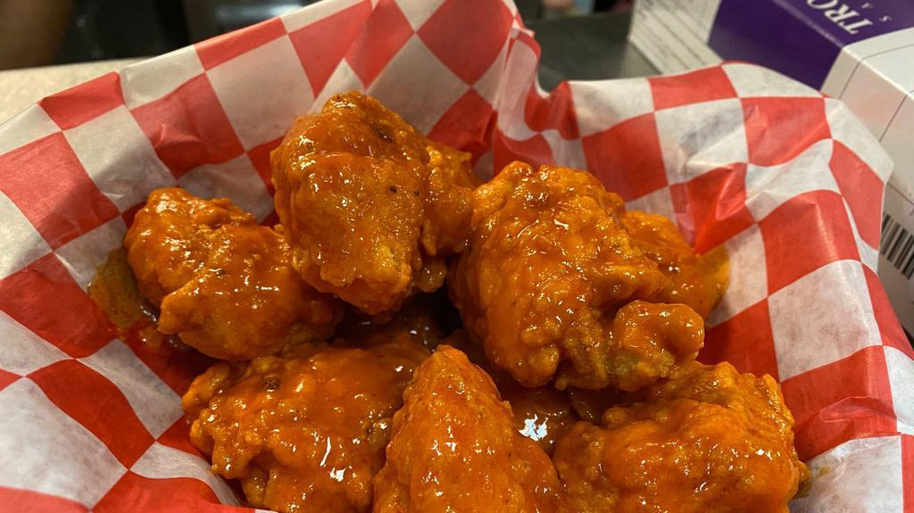 10 Piece Boneless Wings · Served with your choice of ranch or blue cheese