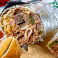 Build Your Own Burrito
 · Your choice of protein, beans, and toppings. Served with chips and salsa.