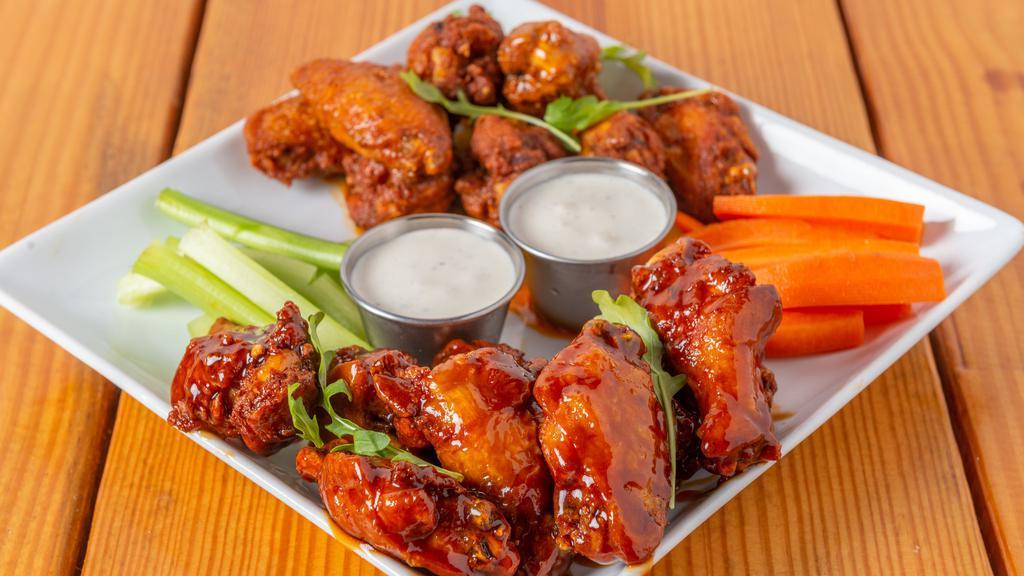 Boneless Wings (16) · You choice of (1) wing sauces and (1) dressings.