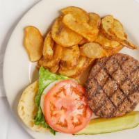 Bristol Burger · Fresh KY Proud Rittenberry Farms ground beef served on a toasted English muffin with lettuce...