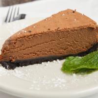 Chocolate Oreo Cheesecake · A rich chocolate cheesecake baked on a crust of finely ground ®oreo cookies.