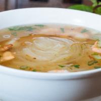 Pho Tom (Shrimp Only Pho) · Served with beef broth.
