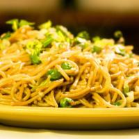 Hakka Noodle · Vegetarian. Noodles stir-fried with chopped vegetables, ginger, garlic, soy sauce and tomato...