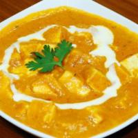Shahi Paneer · Gluten-free. Shredded paneer cooked with butter and cashew sauce, kasuri methi herbs and spi...