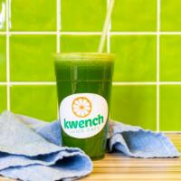 Green Machine · Spinach, kale, celery, cucumber, lemon, apple.