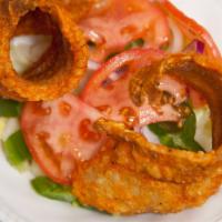 Two Piece Whiting Fish Over Salad · 