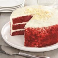 Red Velvet Cake · Our HoneyBaked Red Velvet Cake is topped with rich shavings of white chocolate for a touch o...