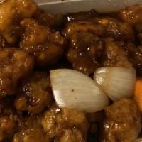 General Tso'S Chicken · Hot and spicy. Chunks of chicken sautéed in special hot hunan sauce. Our chef follows genera...