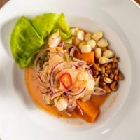 Ceviche  De Pescado · Classic hand cut fish fillet.

*Consuming raw or undercooking meat, poultry, seafood, shellf...
