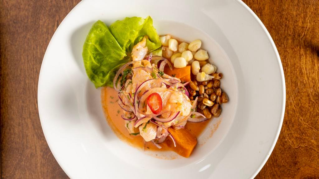 Ceviche  De Pescado · Classic hand cut fish fillet.

*Consuming raw or undercooking meat, poultry, seafood, shellfish, or eggs may increase your risk of food bone illness.