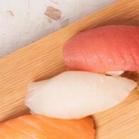 Nigiri · Choose fresh tuna or salmon - on top of sushi rice