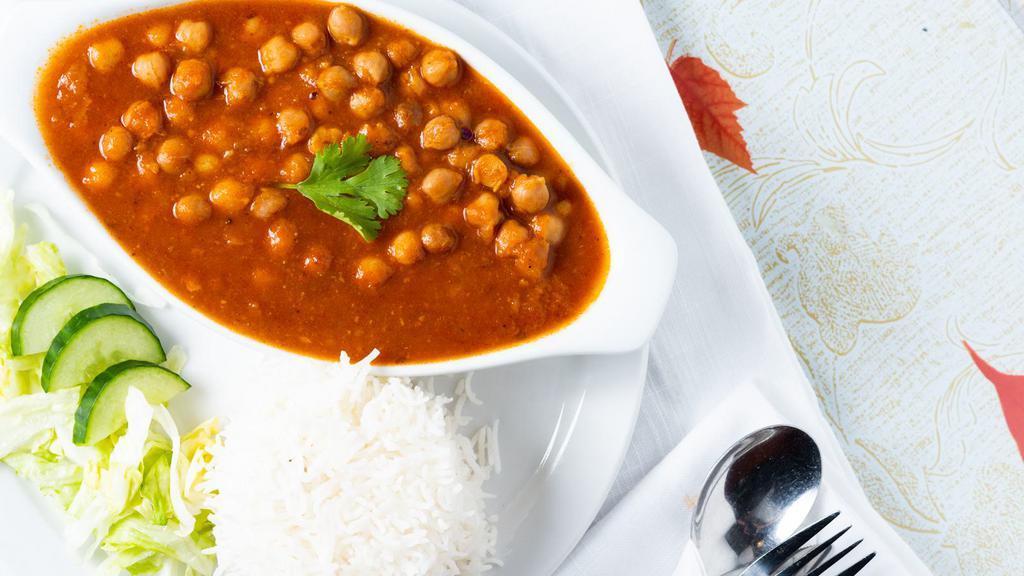 Chana Masala · A popular Northern Indian chickpeas curry with onion tomato and spices.