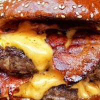 Big Joey · 2 Tender Grilled Angus beef Patties , double bacon -Topped with double Cheddar Cheese and ou...