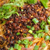Szechuan Noodles · Stir-fried noodles in a deliciously spicy szechuan sauce. Dairy-free, veg option is vegan.