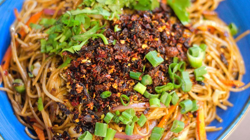 Szechuan Noodles · Stir-fried noodles in a deliciously spicy szechuan sauce. Dairy-free, veg option is vegan.