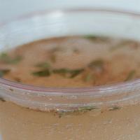 Fresh Lime Soda  · Soda with fresh citrus and spices, garnished with coriander. (vegan, dairy-free, gluten-free)