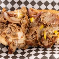 Philly Cheesesteak · Steak, provolone, grilled onions, mayo