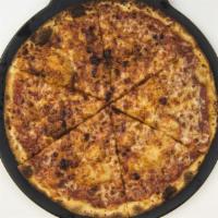 Five Cheese Pizza · Our signature blend of marinara, mozzarella, fontina, provolone,  parmesan, and pecorino rom...