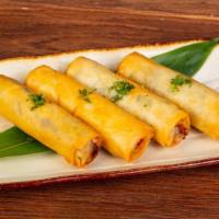 Thai Egg Roll · Deep fried vegetable egg rolls filled with mixed vegetables and clear vermicelli noodles. Se...