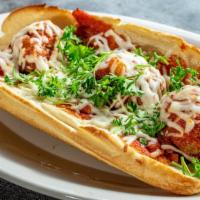 Meatball Sub · Savory meatballs in our tangy tomato sauce with your choice of mozzarella or provolone cheese.