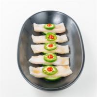 Yellowtail · Gluten-free, spicy. Delicate yellowtail topped with jalapeño and sriracha. Served with ponzu...