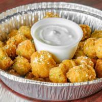 Fried Okra · Served with ranch dressing.