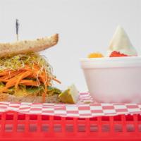 Lunch Box · 1/2 of any above sandwich, bowl of fresh fruit & a cup of fat-free frozen yogurt.