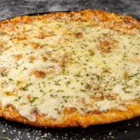 Cheese Bread · Garlic herb glaze topped with a three cheese blend garnished with Romano.