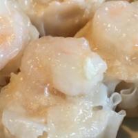 Shrimp Shumai (4) · Steam shrimp dumpling.